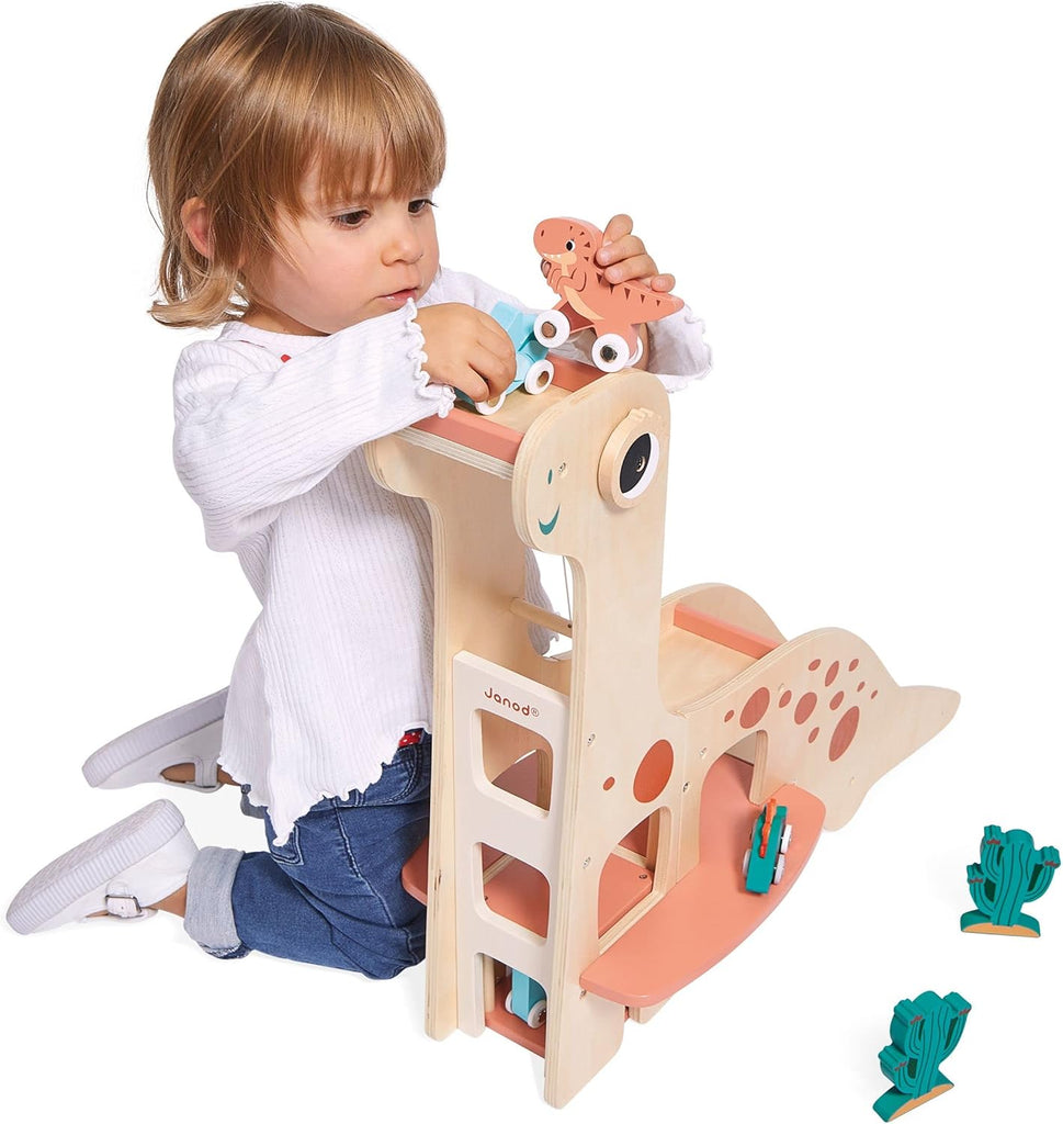 Janod - Dino Wooden Dinosaur Garage