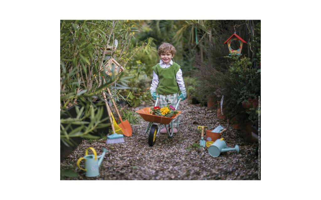 Janod Happy Garden Watering Can - Metal Can for Little Gardeners