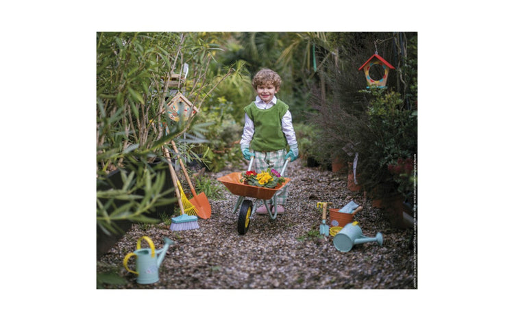 Janod Happy Garden Watering Can - Metal Can for Little Gardeners