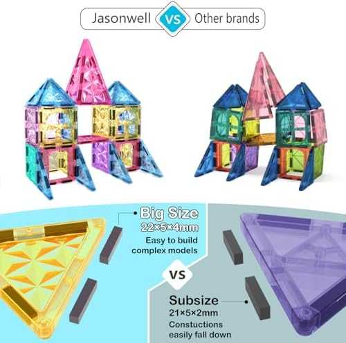 Jasonwell Magnetic Tiles Building Set (110 pcs)