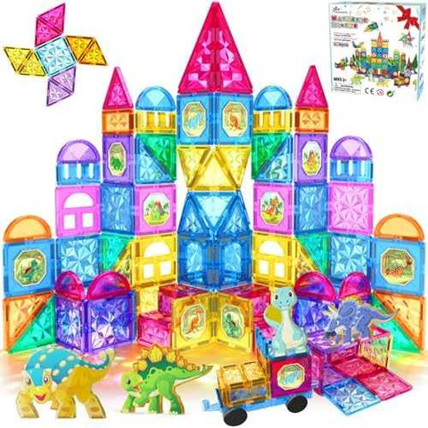 Jasonwell Magnetic Tiles Building Set (110 pcs)