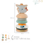 LILLIPUTIENS Joe Stacking Pyramid - Colorful Sensory Motor Toy