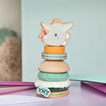 LILLIPUTIENS Joe Stacking Pyramid - Colorful Sensory Motor Toy