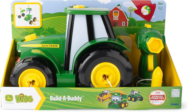 John Deere Tractor Toy and Toy Drill