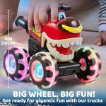 JOYIN Light-Up Monster Truck Press-and-Go Cars (3-Pack)
