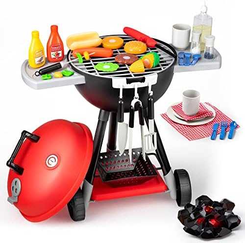 JOYIN Kids BBQ Grill Playset with Lights & Sounds (34 pcs)