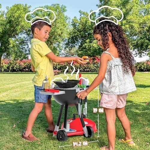 JOYIN Kids BBQ Grill Playset with Lights & Sounds (34 pcs)