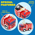 JOYIN Emergency Vehicle Playset with Lights & Sounds (4 pcs)