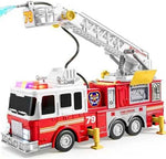 JOYIN Extra Large Fire Truck with Ladder & Sprinkler