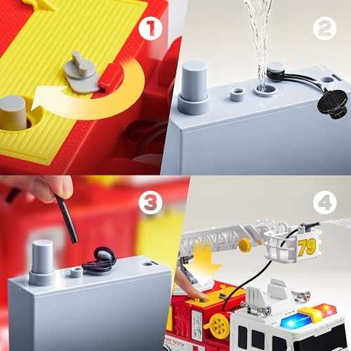 JOYIN Extra Large Fire Truck with Ladder & Sprinkler