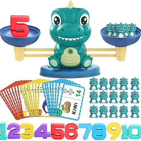 Kaodezhu Dinosaur Math Balance Montessori Toy