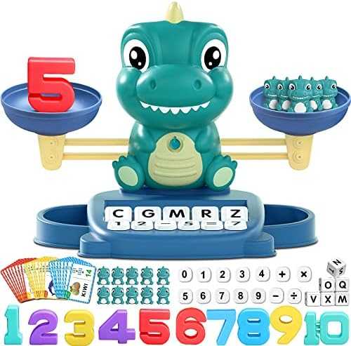 Kaodezhu Dinosaur Math Balance Montessori Toy
