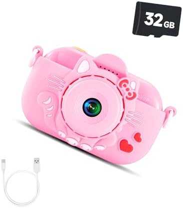 Kids Digital Camera with Dual Lens & 32GB SD Card