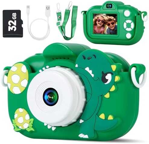 Kids Digital Camera with Dual Lens & 32GB SD Card