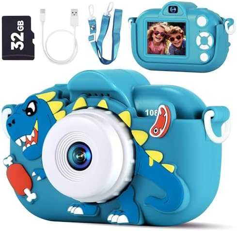 Kids Digital Camera with Dual Lens & 32GB SD Card