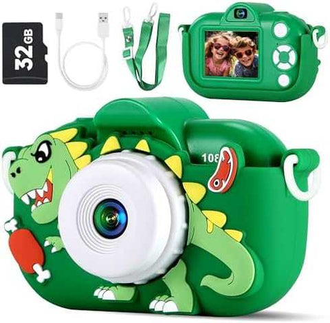 Kids Digital Camera with Dual Lens & 32GB SD Card