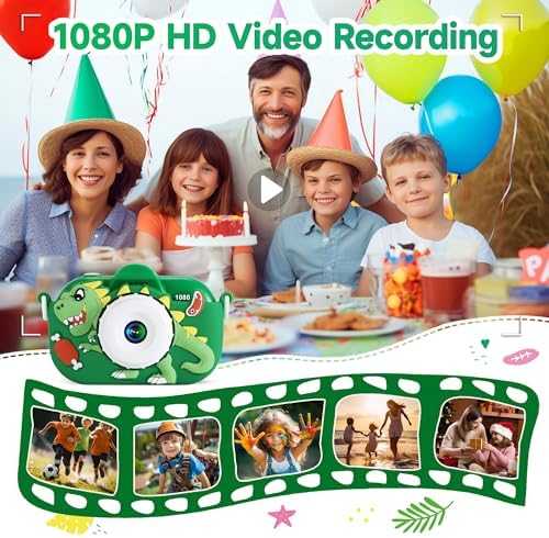Kids Digital Camera with Dual Lens & 32GB SD Card