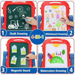 Double-Sided Kids Art Easel with Whiteboard & Chalkboard