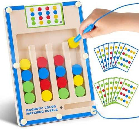 Montessori Magnetic Wooden Puzzle Maze Game