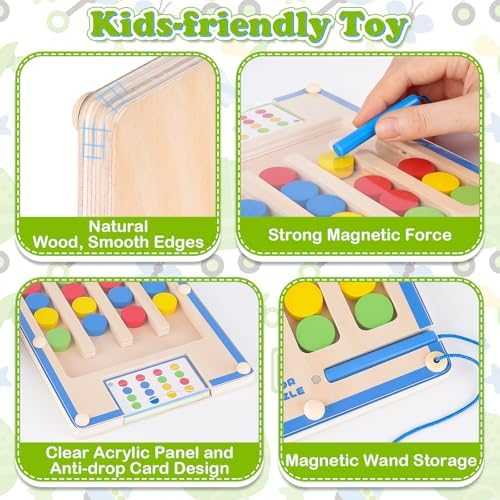 Montessori Magnetic Wooden Puzzle Maze Game