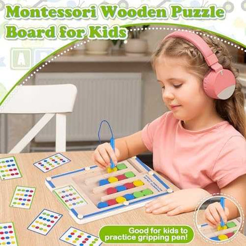 Montessori Magnetic Wooden Puzzle Maze Game