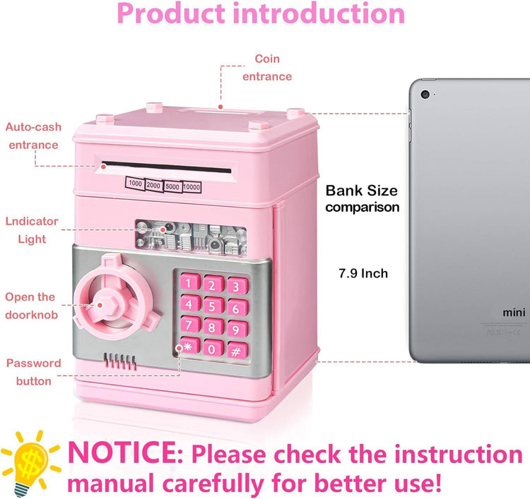 Kids Piggy Bank for Girls