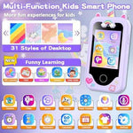 Kids Smart Phone Toy with Touchscreen & Dual Camera (Purple)