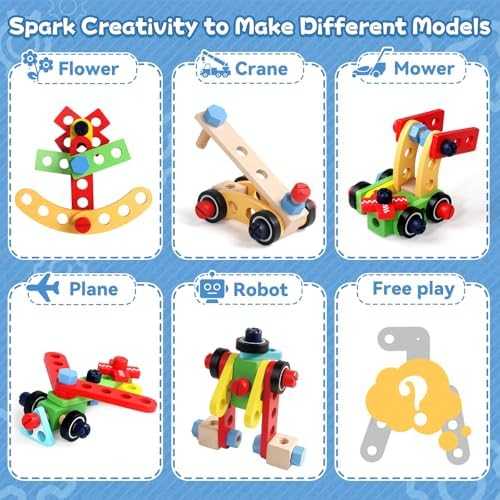 Wooden Kids Tool Set with Drill & Apron (44 pcs)