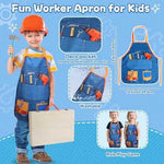 Wooden Kids Tool Set with Drill & Apron (44 pcs)
