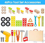 Wooden Tool Set with Electric Drill (46 pcs)