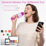 KIDWILL Wireless Bluetooth Karaoke Microphone for Kids