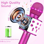 KIDWILL Wireless Bluetooth Karaoke Microphone for Kids