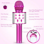 KIDWILL Wireless Bluetooth Karaoke Microphone for Kids