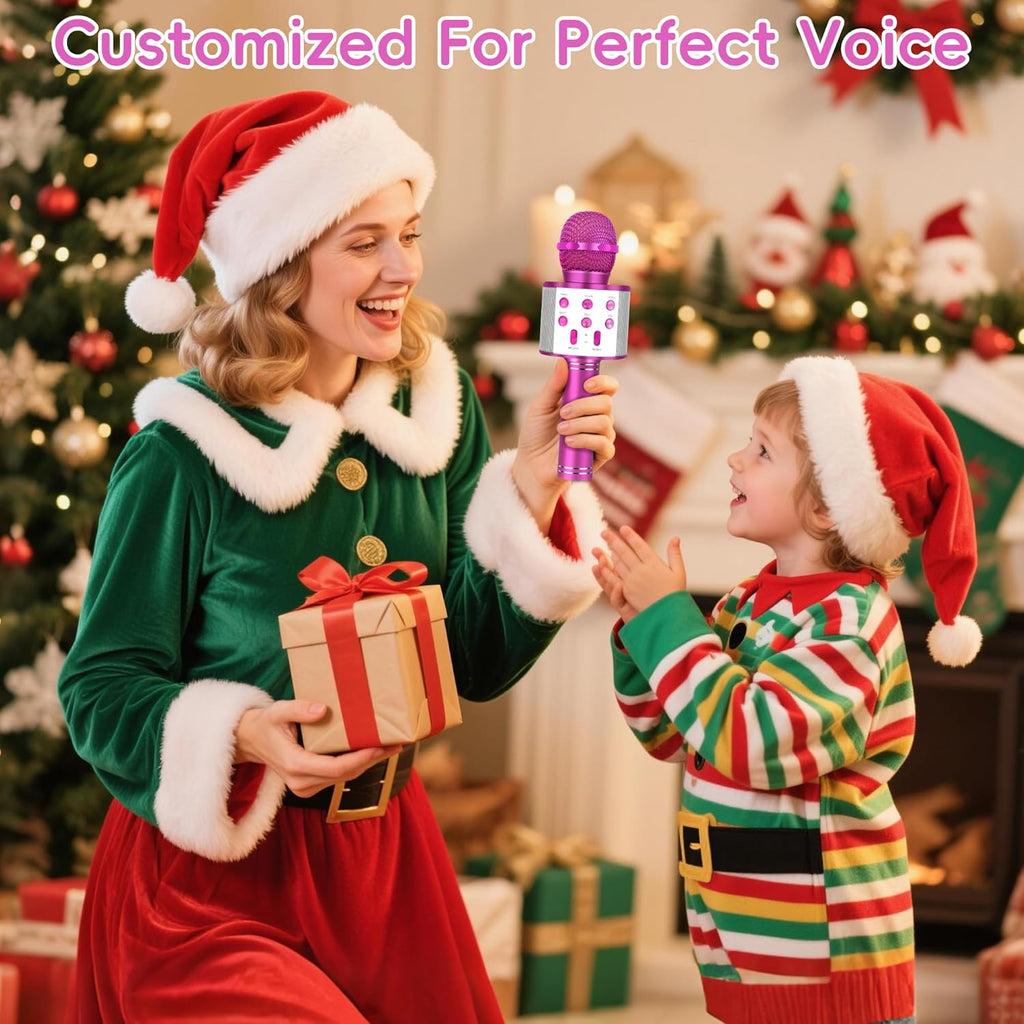 KIDWILL Wireless Bluetooth Karaoke Microphone for Kids