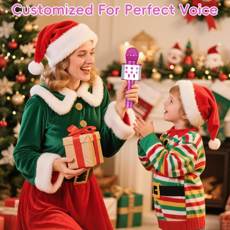 KIDWILL Wireless Bluetooth Karaoke Microphone for Kids