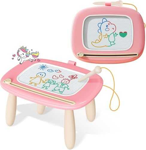 Kikidex Magnetic Drawing Doodle Board (Soft Pink)