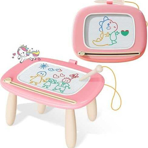 Kikidex Magnetic Drawing Doodle Board (Soft Pink)