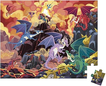 Janod Kingdom of Dragons Puzzle - 54 Pieces Made in France