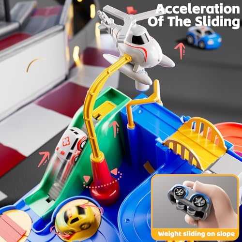 KIZONLY City Car Race Track Play Set with Vehicles