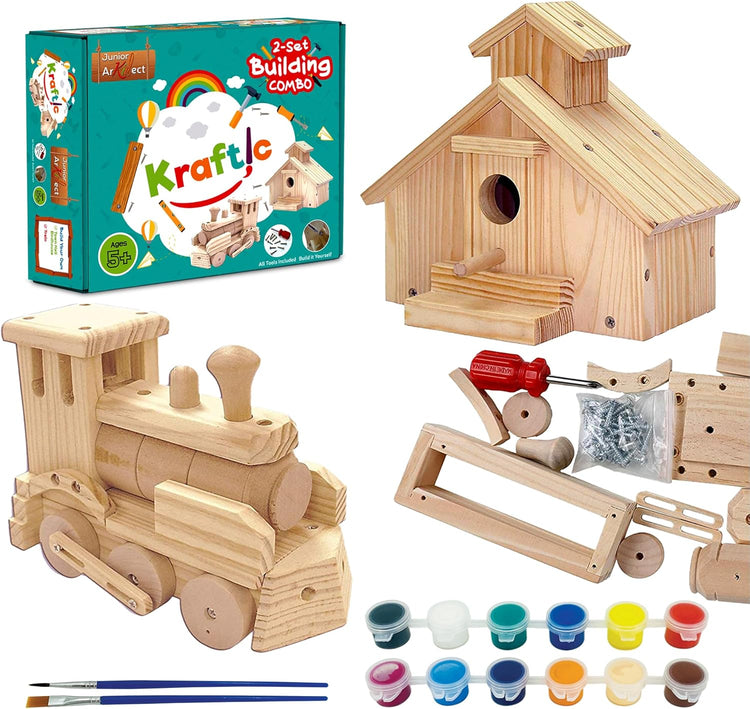 Kraftic Woodworking Building Kit for Kids and Adults