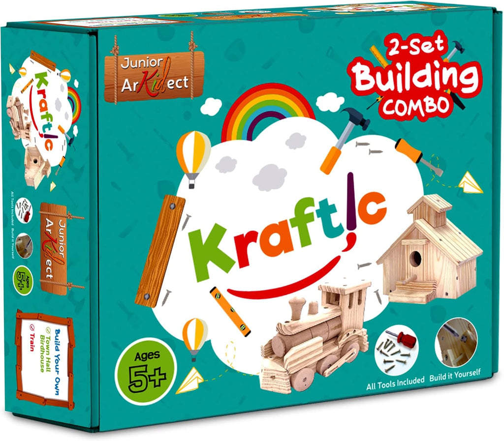 Kraftic Woodworking Building Kit for Kids and Adults