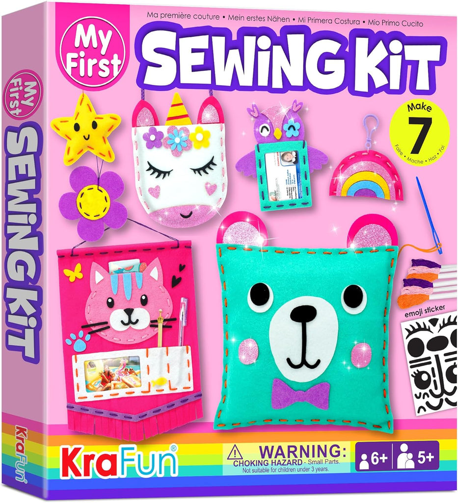 KRAFUN My First Sewing Kit for Beginner Kids Arts & Crafts