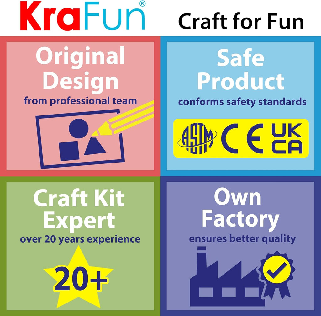 KRAFUN My First Sewing Kit for Beginner Kids Arts & Crafts