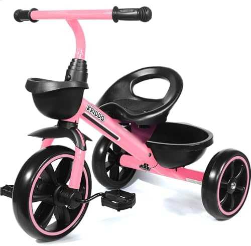 KRIDDO Toddler Tricycle (Pink)