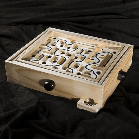 Labyrinth Wooden Maze Game with Two Steel Marbles