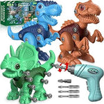 Laradola Take-Apart Dinosaur STEM Toy with Electric Drill