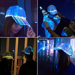 LED Cap Fiber Optic Hat EDM Baseball Caps Light Up