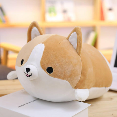 Levenkeness Corgi Dog Plush Pillow