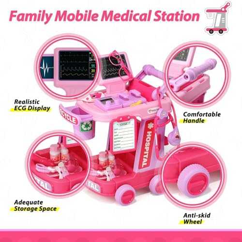 Liberry Doctor Playset with Cart, Costume & Stethoscope