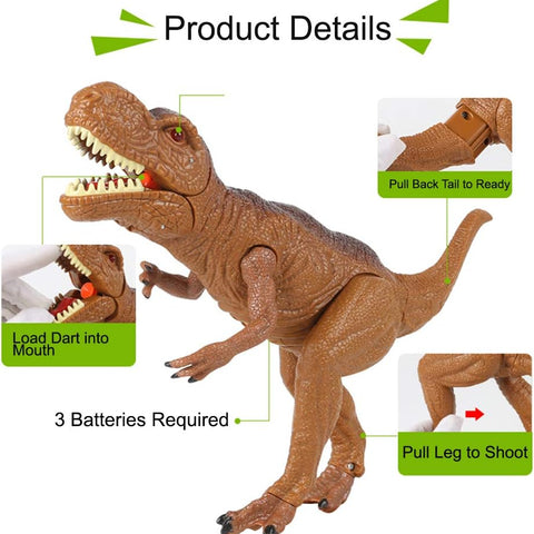 Liberty Imports Dino Planet Dinosaur Foam Dart Gun T-Rex Toy